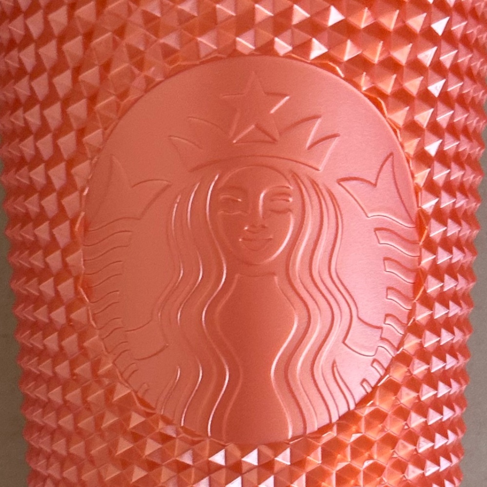Starbucks Limited Edition 24 oz. Orange Pearl Studded Tumbler Fall/Halloween - Picture 2 of 6